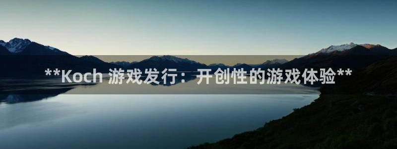 新航娱乐平台登录蒋渭水：**Koch 游戏发行：开创性的游戏体验**