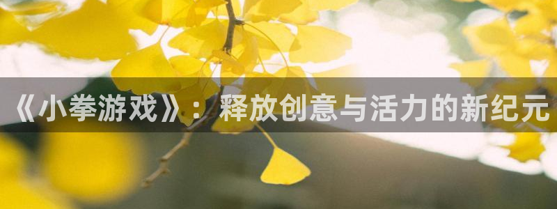 新航娱乐app手机版特色功能介绍在哪：《小拳游戏》：释放创意与活力的新纪元